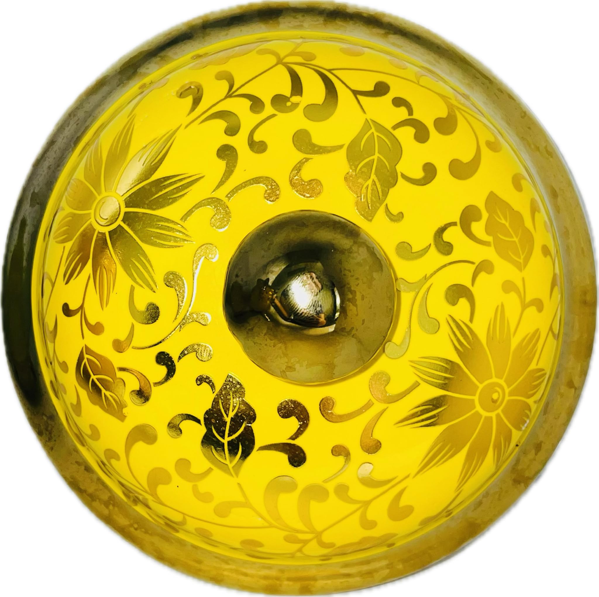 Sopera estampada de flores doradas para Ochun.