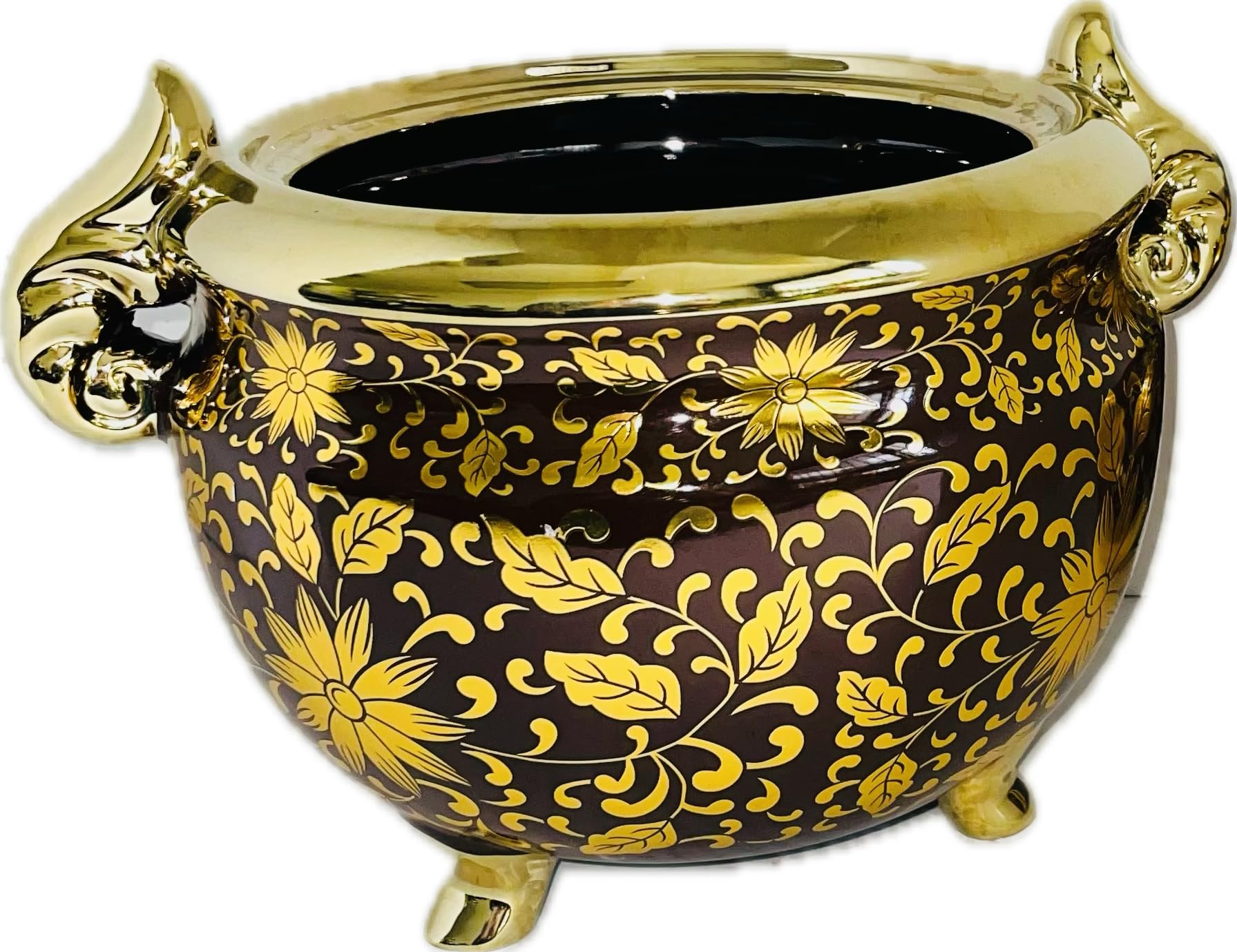 Sopera estampada con flores doradas para Oya